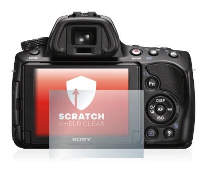 Image de l'appareil Sony Alpha 37 (SLT-A37) avec une grande variété de protections d'écran.