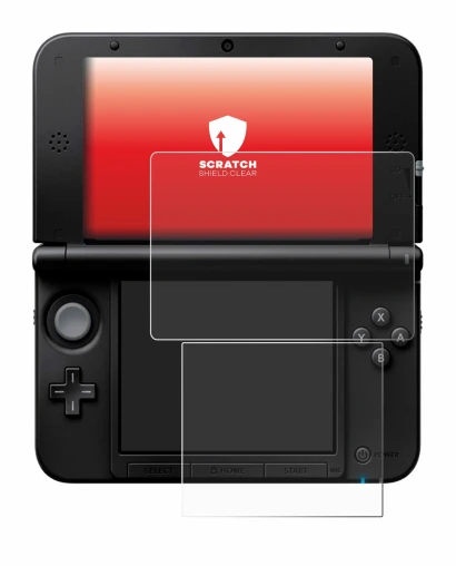 Image de l'appareil Nintendo 3DS XL SPM7800 avec une grande variété de protections d'écran.