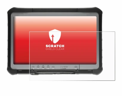 Image de l'appareil Panasonic Toughbook CF-D1 avec une grande variété de protections d'écran.