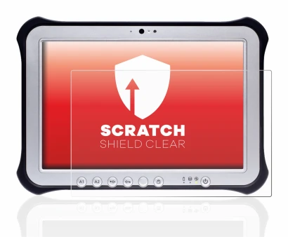 Image de l'appareil Panasonic Toughpad FZ-G1 avec une grande variété de protections d'écran.