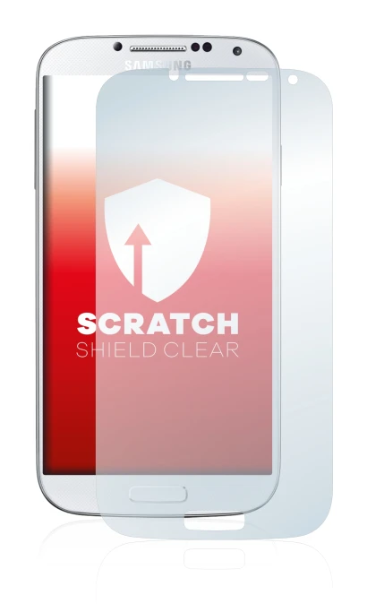 Image de l'appareil Samsung Galaxy S4 avec une grande variété de protections d'écran.