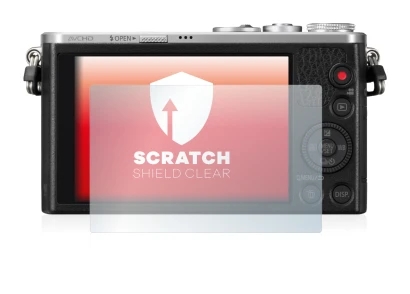 Image de l'appareil Panasonic Lumix DMC-GM1 avec une grande variété de protections d'écran.