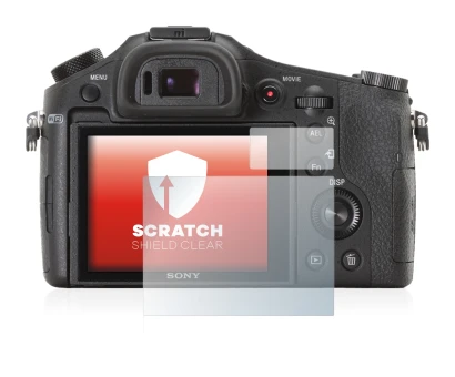 Image de l'appareil Sony Cyber-Shot DSC-RX10 avec une grande variété de protections d'écran.