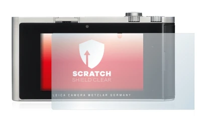 Image de l'appareil Leica T (Typ 701) avec une grande variété de protections d'écran.
