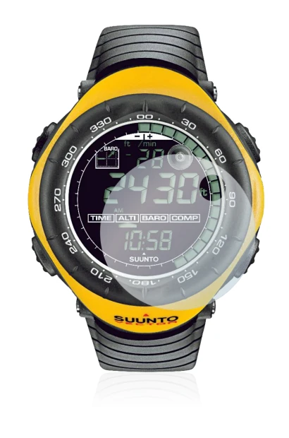 Image de l'appareil Suunto Vector Yellow avec une grande variété de protections d'écran.