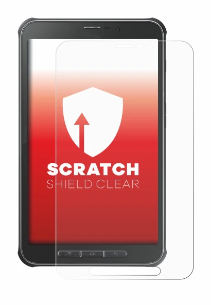 Image de l'appareil Samsung Galaxy Tab Active SM-T365 avec une grande variété de protections d'écran.