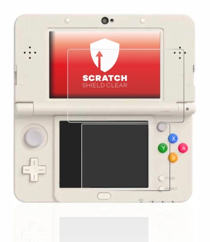 Image de l'appareil Nintendo New 3DS avec une grande variété de protections d'écran.