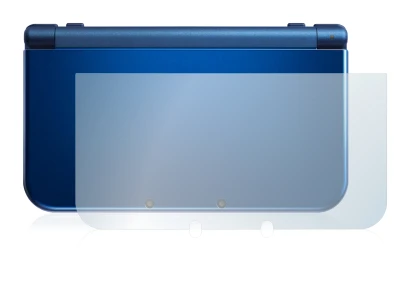 Image de l'appareil Nintendo New 3DS XL (boîtier) avec une grande variété de protections d'écran.