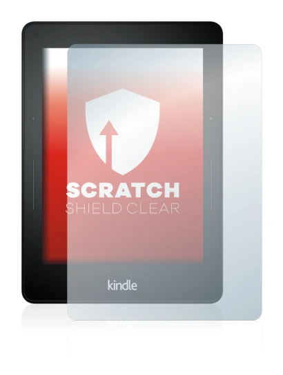 Image de l'appareil Amazon Kindle Voyage avec une grande variété de protections d'écran.