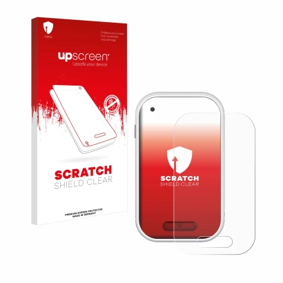 Face avant d’un emballage produit avec le logo de la marque upscreen. À côté, l’appareil Polar V650 est représenté avec la pro