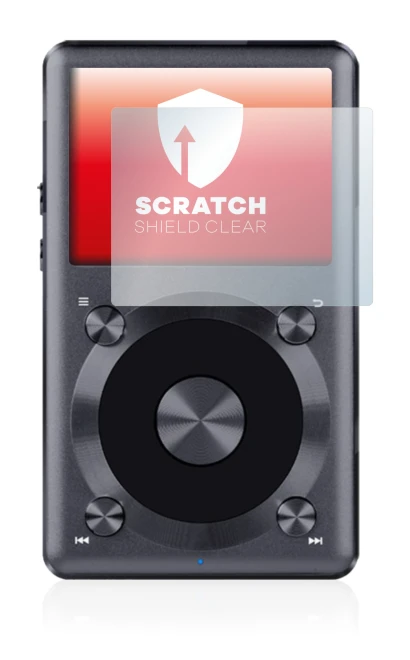 Image de l'appareil FiiO X3 II avec une grande variété de protections d'écran.