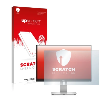 Face avant d’un emballage produit avec le logo de la marque upscreen. À côté, l’appareil Dell Ultrasharp U2415 est représenté