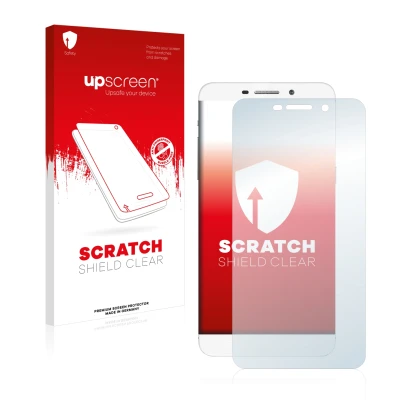 Face avant d’un emballage produit avec le logo de la marque upscreen. À côté, l’appareil LeTV Le 1 Pro X800 est représenté ave