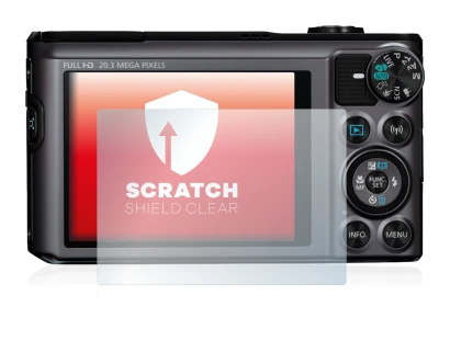 Image de l'appareil Canon PowerShot SX720 HS avec une grande variété de protections d'écran.