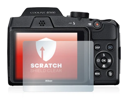 Image de l'appareil Nikon Coolpix B500 avec une grande variété de protections d'écran.