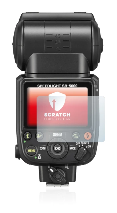 Image de l'appareil Nikon SB-5000 avec une grande variété de protections d'écran.