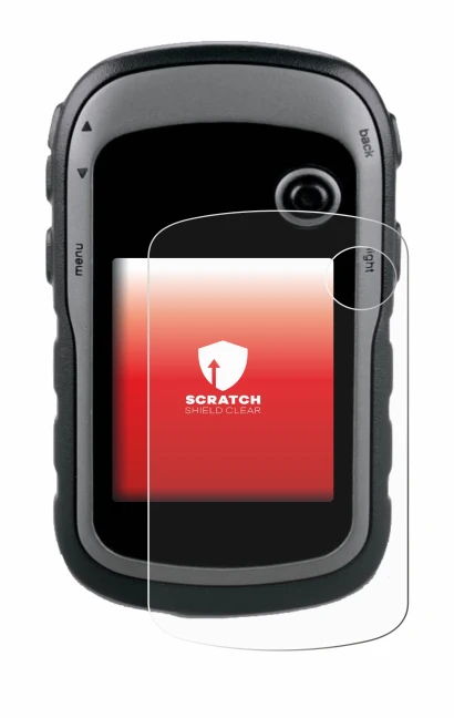 Image de l'appareil Garmin eTrex 30x avec une grande variété de protections d'écran.