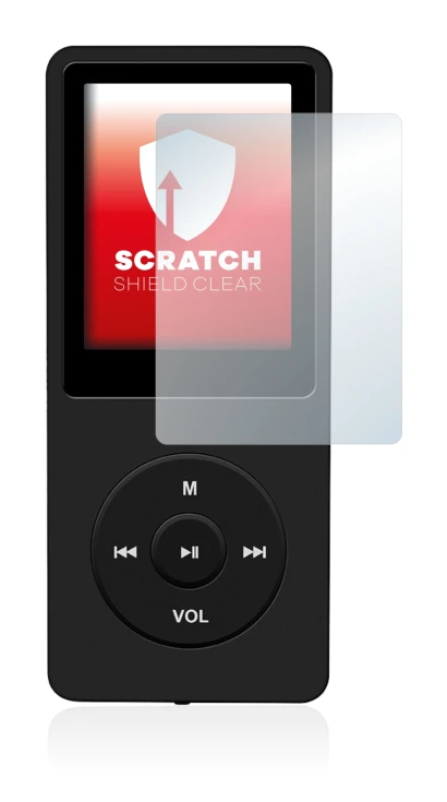 Image de l'appareil AGPtek 8GB MP3-Player avec une grande variété de protections d'écran.