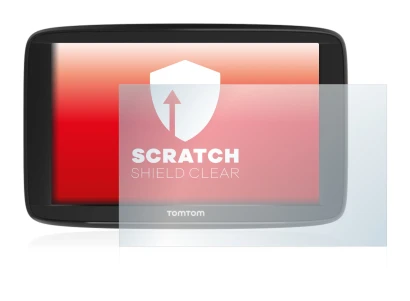 Image de l'appareil TomTom Start 62 avec une grande variété de protections d'écran.