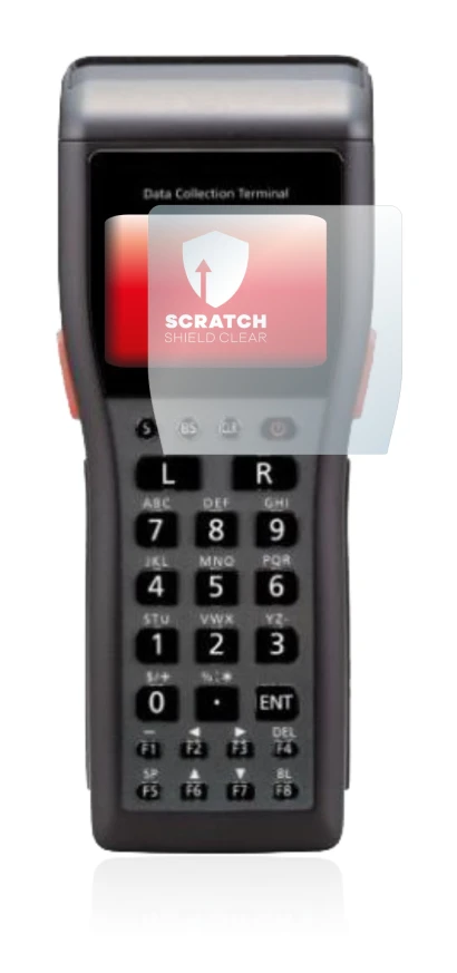 Image de l'appareil Casio DT-930 avec une grande variété de protections d'écran.