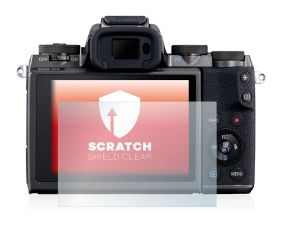 Image de l'appareil Canon EOS M5 avec une grande variété de protections d'écran.
