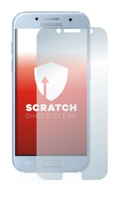 Image de l'appareil Samsung Galaxy A5 2017 avec une grande variété de protections d'écran.