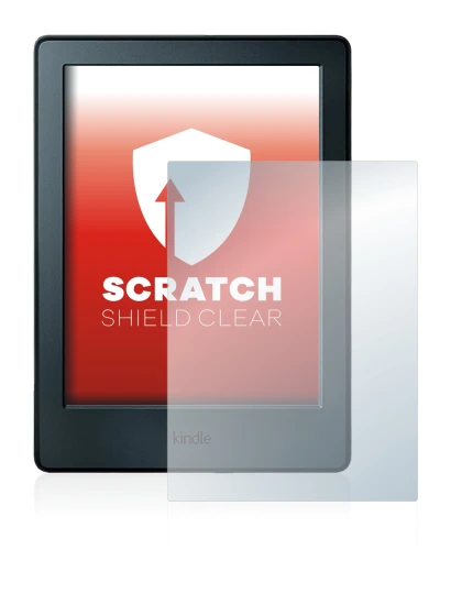 Image de l'appareil Amazon Kindle 2016 (8ème Gen.) avec une grande variété de protections d'écran.