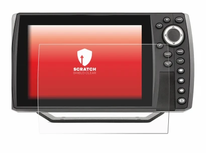 Image de l'appareil Humminbird Helix 7 avec une grande variété de protections d'écran.