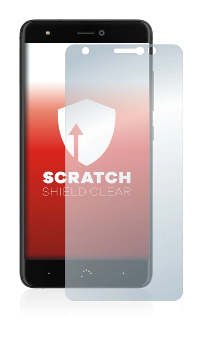Image de l'appareil BQ Aquaris X avec une grande variété de protections d'écran.