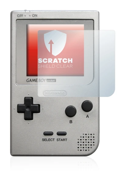 Image de l'appareil Nintendo Gameboy Pocket avec une grande variété de protections d'écran.