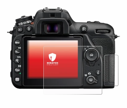 Image de l'appareil Nikon D7500 avec une grande variété de protections d'écran.