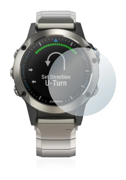 Image de l'appareil Garmin quatix 5 avec une grande variété de protections d'écran.