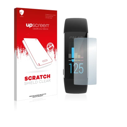 Face avant d’un emballage produit avec le logo de la marque upscreen. À côté, l’appareil Polar A370 est représenté avec la pro