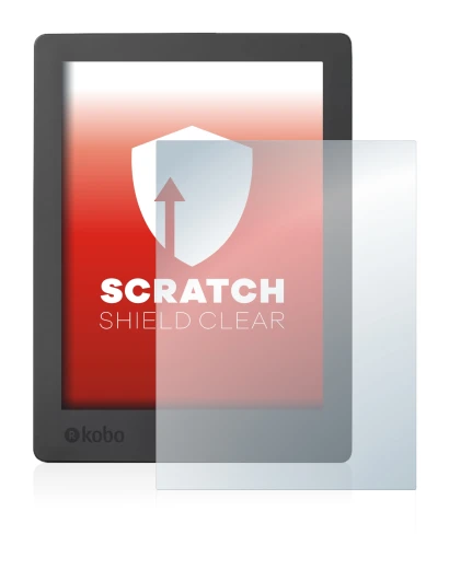 Image de l'appareil Kobo Aura H2O Edition 2 avec une grande variété de protections d'écran.