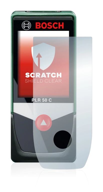 Image de l'appareil Bosch PLR 50 C avec une grande variété de protections d'écran.