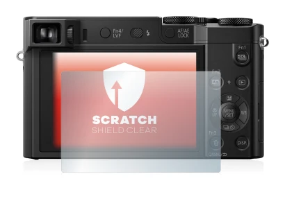 Image de l'appareil Panasonic Lumix DMC-TZ100 avec une grande variété de protections d'écran.