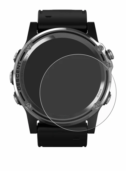 Image de l'appareil Garmin Descent Mk1 avec une grande variété de protections d'écran.