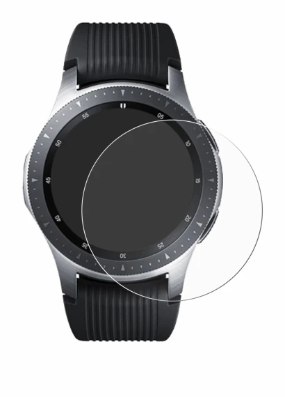 Image de l'appareil Samsung Galaxy Watch (46 mm) avec une grande variété de protections d'écran.