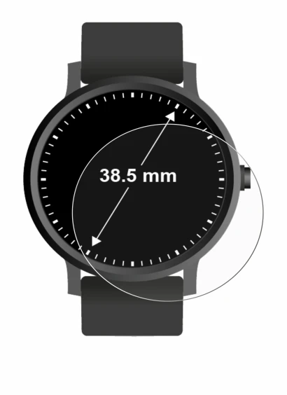 Image de l'appareil Montres (Circulaire, ø: 38.5 mm) avec une grande variété de protections d'écran.