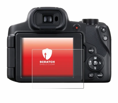 Image de l'appareil Canon PowerShot SX70 HS avec une grande variété de protections d'écran.