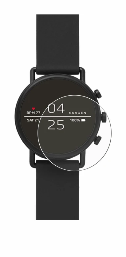 Image de l'appareil Skagen Smartwatch Falster 2 avec une grande variété de protections d'écran.