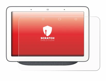 Image de l'appareil Google Home Hub avec une grande variété de protections d'écran.