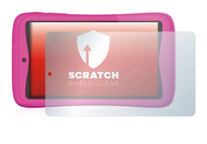 Image de l'appareil Kurio Connect 7" avec une grande variété de protections d'écran.