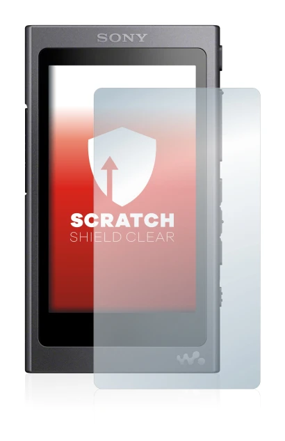 Image de l'appareil Sony Walkman A40 avec une grande variété de protections d'écran.