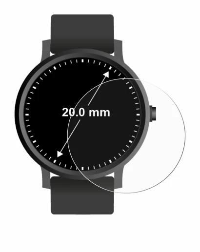 Image de l'appareil Circulaire Displays (ø: 20 mm) avec une grande variété de protections d'écran.