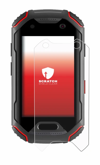 Image de l'appareil Unihertz Atom avec une grande variété de protections d'écran.