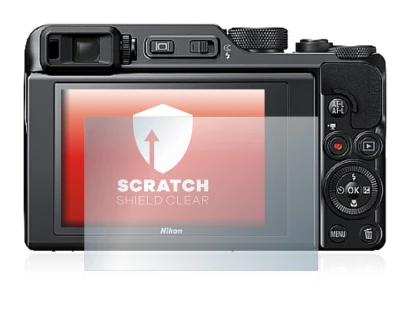 Image de l'appareil Nikon Coolpix A1000 avec une grande variété de protections d'écran.