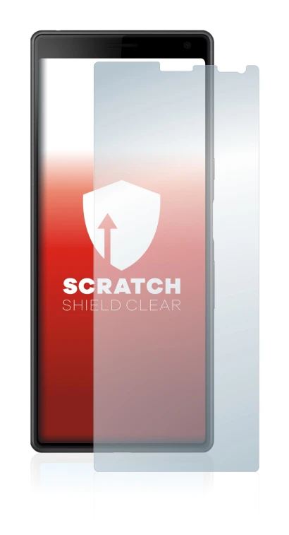 Image de l'appareil Sony Xperia 10 avec une grande variété de protections d'écran.