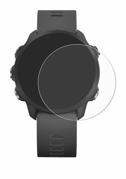 Image de l'appareil Garmin Forerunner 245 Music avec une grande variété de protections d'écran.