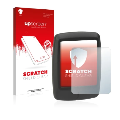 Face avant d’un emballage produit avec le logo de la marque upscreen. À côté, l’appareil Specialized Turbo Connect Display est